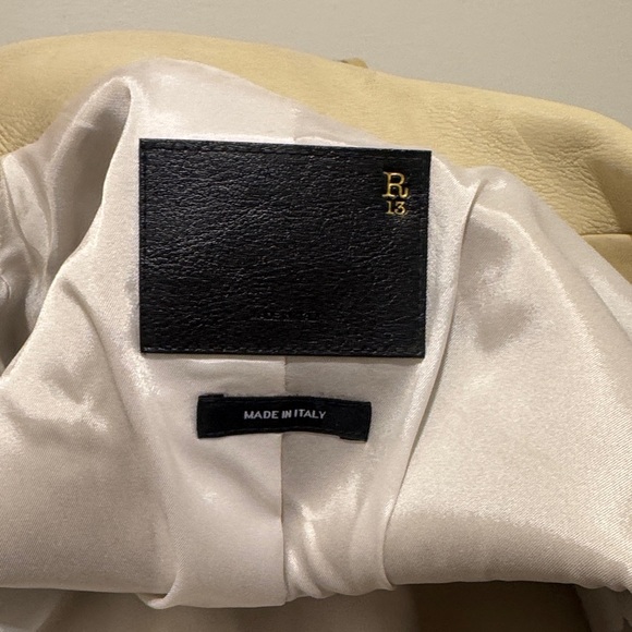 R13 Cream Fringe Leather Jacket - Picture 8 of 8